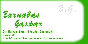 barnabas gaspar business card